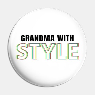 Grandma With Style in white Pin