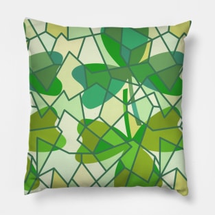 Shamrock Fragments Pattern Pillow