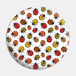 Colorful ladybugs on white Pin