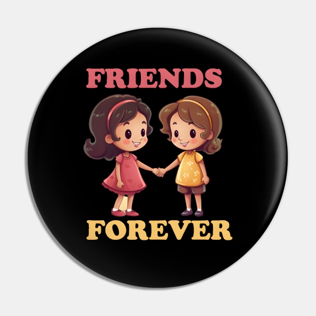 Friends Forever Pin by TooplesArt