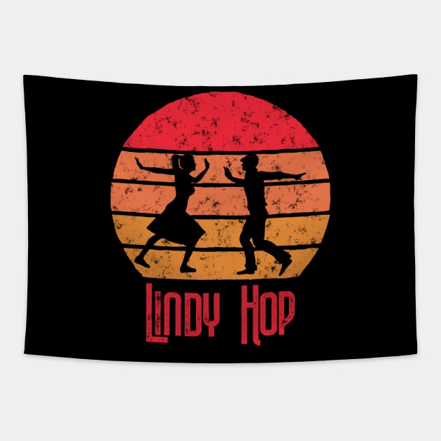 Lindy Hop Sunset Design Tapestry by echopark12