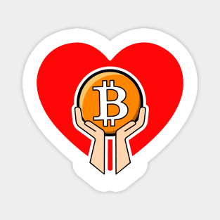 love holding bitcoin, new era digital decentralization money Magnet