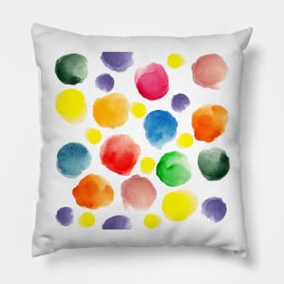 watercolor pattern.  hand painted watercolor circles _2 Pillow