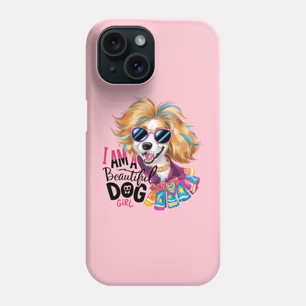A vibrant and whimsical 4k vector illustration showcases a delightful Dog, adorned with sunglasses and exuding an infectious charm. (3) Phone Case by YolandaRoberts