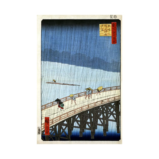 Hiroshige Sudden Shower over Shin-Ōhashi Bridge and Atake by pdpress