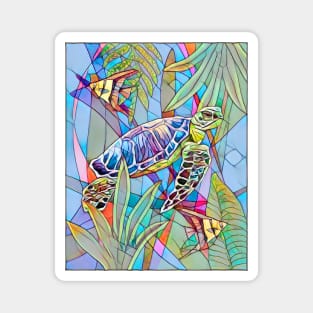 Sea Turtle Fantasy Design Magnet