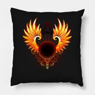 Banner with wings phoenix Pillow