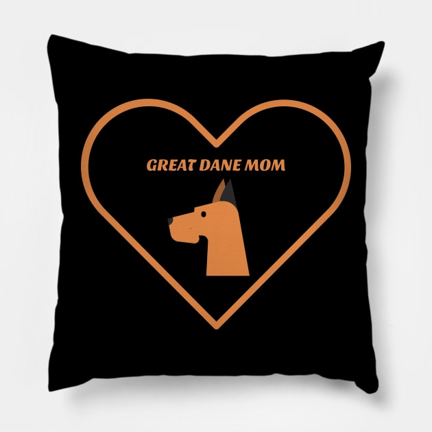 Great Dane Mom Pillow by Art By Mojo