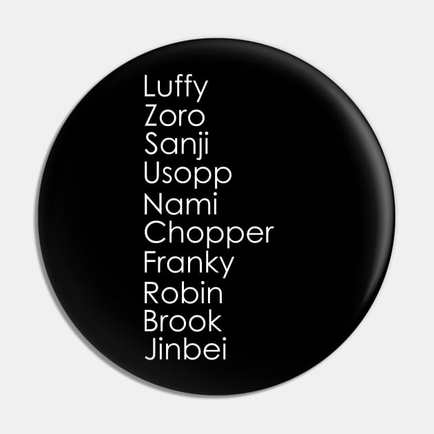 luffy zoro sanji usopp nami chopper franky robin brook jinbei Pin by Oyeplot