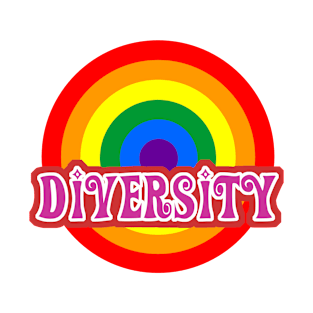 Diversity LGBT Pride Rainbow Flag Roundel. T-Shirt