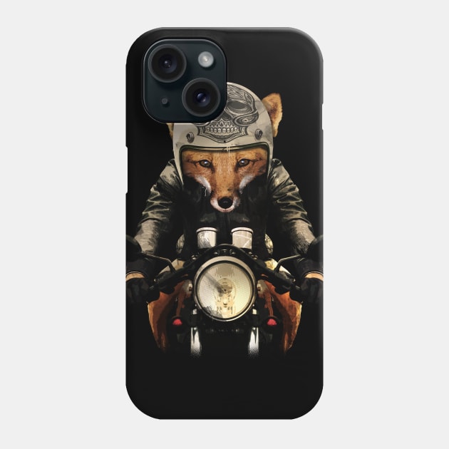 Fox Biker Phone Case by Johann Brangeon