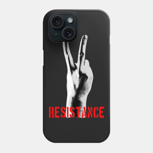 Resistance Two Fingers Phone Case by artpirate