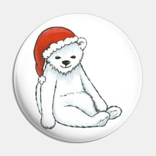 Christmas Polar Bear Cub Pin