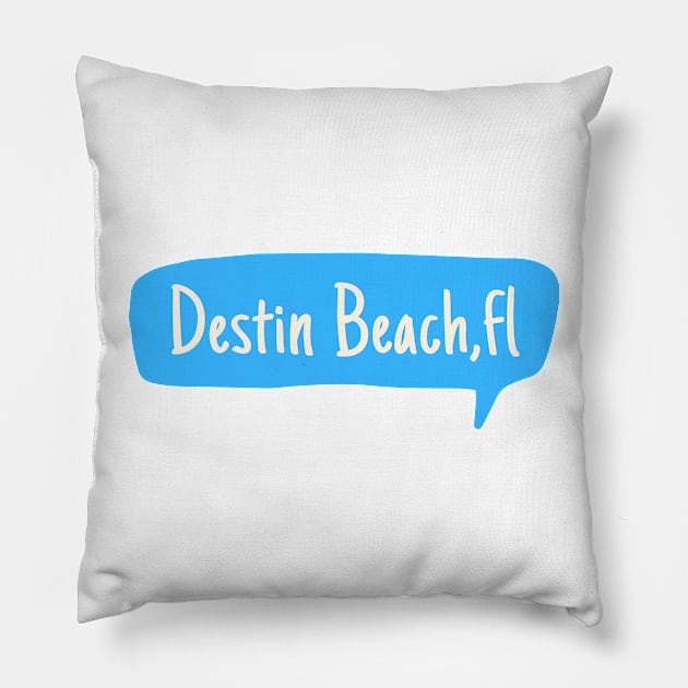 Destin Beach fl Pillow by bougieFire