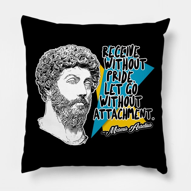 Marcus Aurelius Philosophy Quote Statement Design Pillow by DankFutura