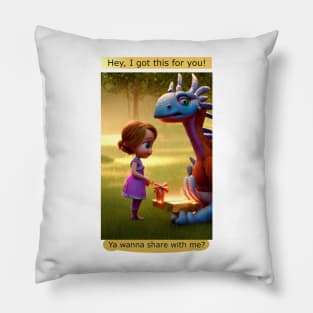 Sharing with Imaginary friend version 1 Pillow