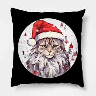 Maine Coon Cat Xmas, Love Cats Pillow