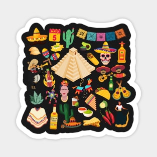 Mexico Travel Icons Magnet