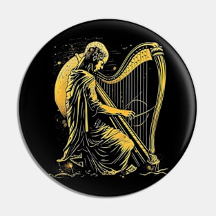 Harp an elegant hero Pin