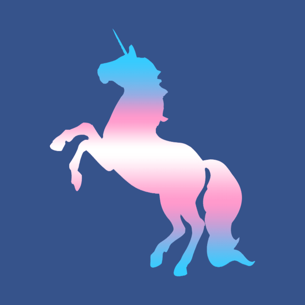 Trans Pride Unicorn by QueenAvocado