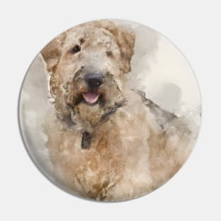 Watercolor Soft Coated Wheaten Terrier - Dog Lovers Pin