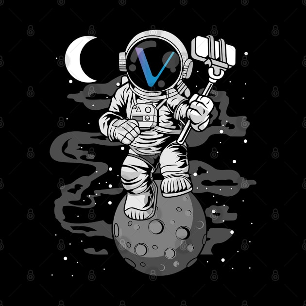 Astronaut Selfie Vechain Crypto VET Coin To The Moon Token Cryptocurrency Wallet Birthday Gift For Men Women Kids by Thingking About