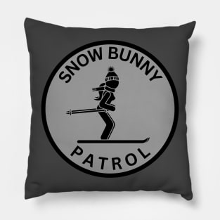 Snow Bunny Patrol Pillow