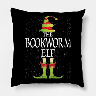 Bookworm Elf Family Matching Christmas Group Funny Gift Pillow