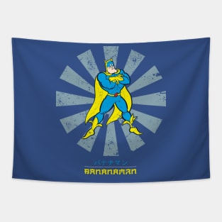 Bananaman Retro Japanese Tapestry