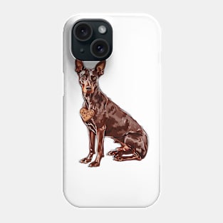 Valentine Doberman Pinscher Shaped Chocolate Phone Case