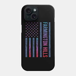 Blue Red Flag - Farmington Hills Phone Case