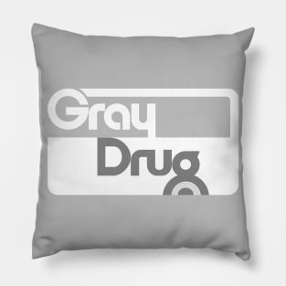 Gray Drug Drugstore Pillow