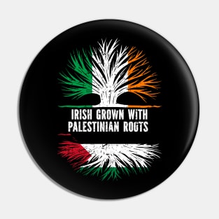 Irish Grown With Palestinian Roots Ireland Flag Pin