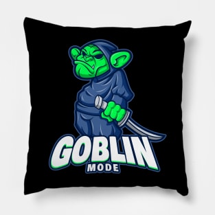 Goblin Mode Dank Funny Meme Design Pillow