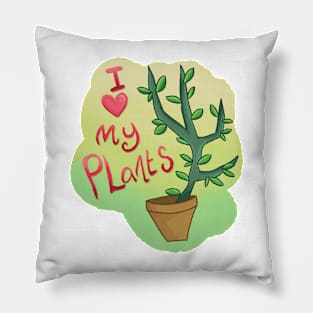 I Heart My Plants Pillow