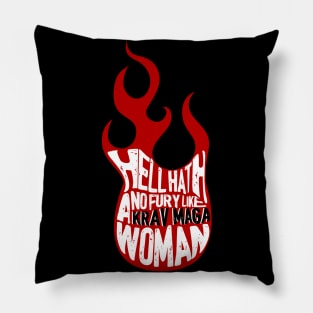 Krav Maga Gift Ideas for Women with Flames Pillow