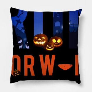 Run For Wine Halloween Pillow