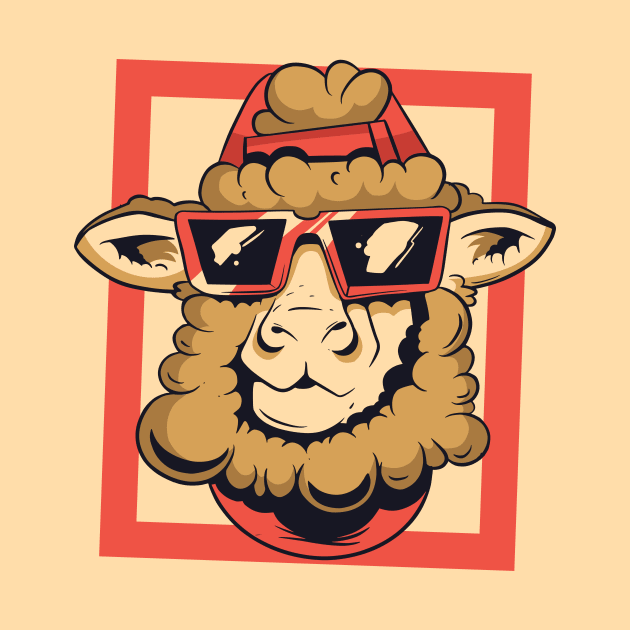 Cool Llama with Sunglasses by SLAG_Creative