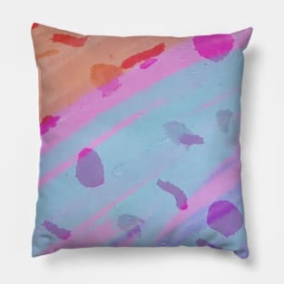 Pink purple watercolor abstract art Pillow