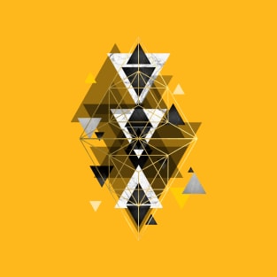 Yellow and Black Geometric T-Shirt