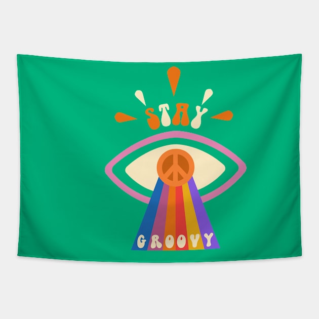 Stay Groovy Tapestry by Dandzo