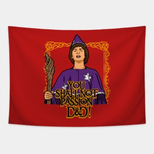 Cute 80's TV Series Wizard Tabletop Meme Parody Tapestry