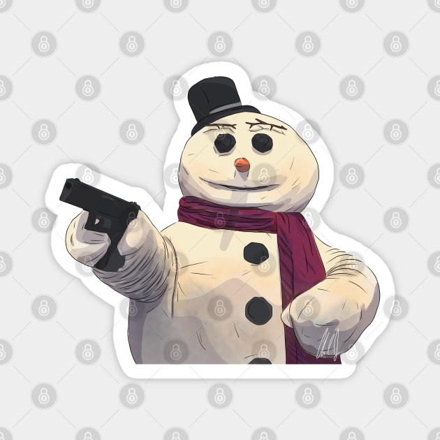 The Naked Gun: The Snowman Magnet by 51Deesigns