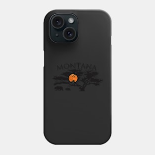 Montana Tree and Grizzlies Phone Case