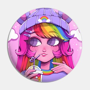 Rainbow girl Pin
