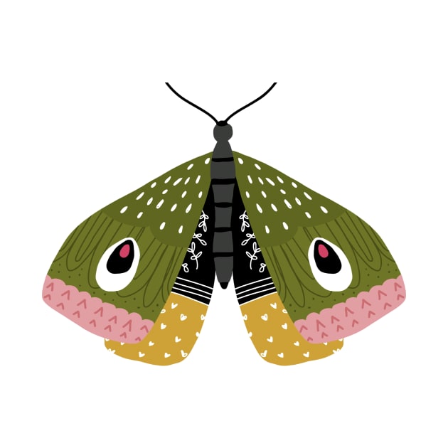 Colorful Moth by Charm Clothing