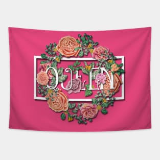 Floral Queen Wreath Tapestry