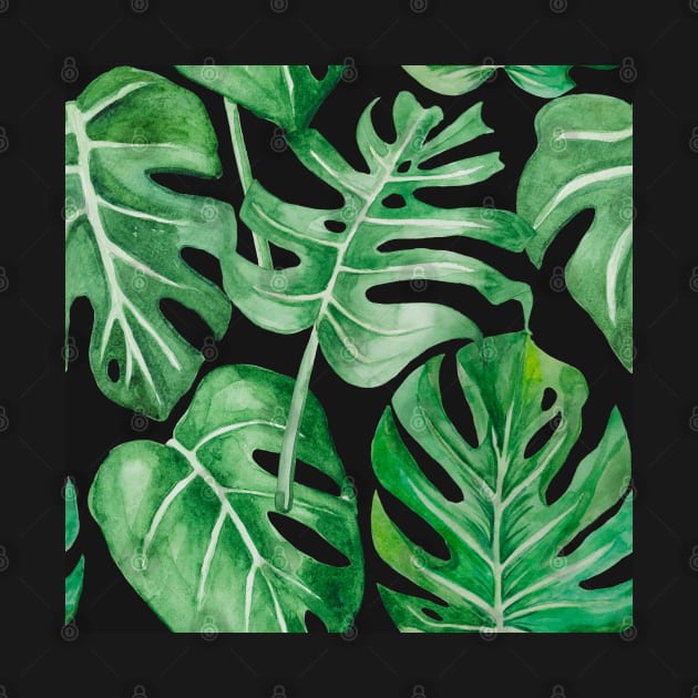 Monstera deliciosa leaves pattern by gronly