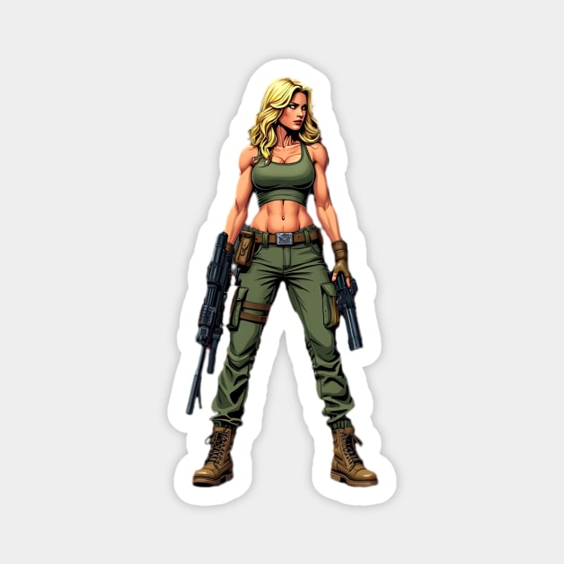 Badass Woman Magnet by animegirlnft