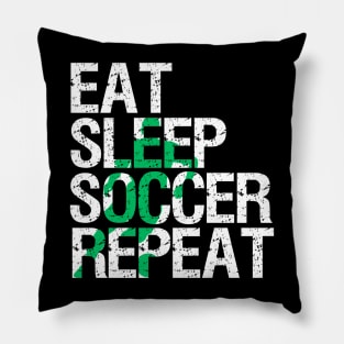 Eat Sleep Soccer Repeat Pillow